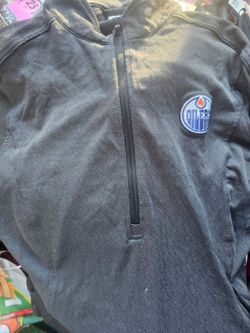 Oilers Mock Neck quarter zip sweater
