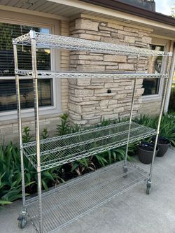 Shelving with wheels