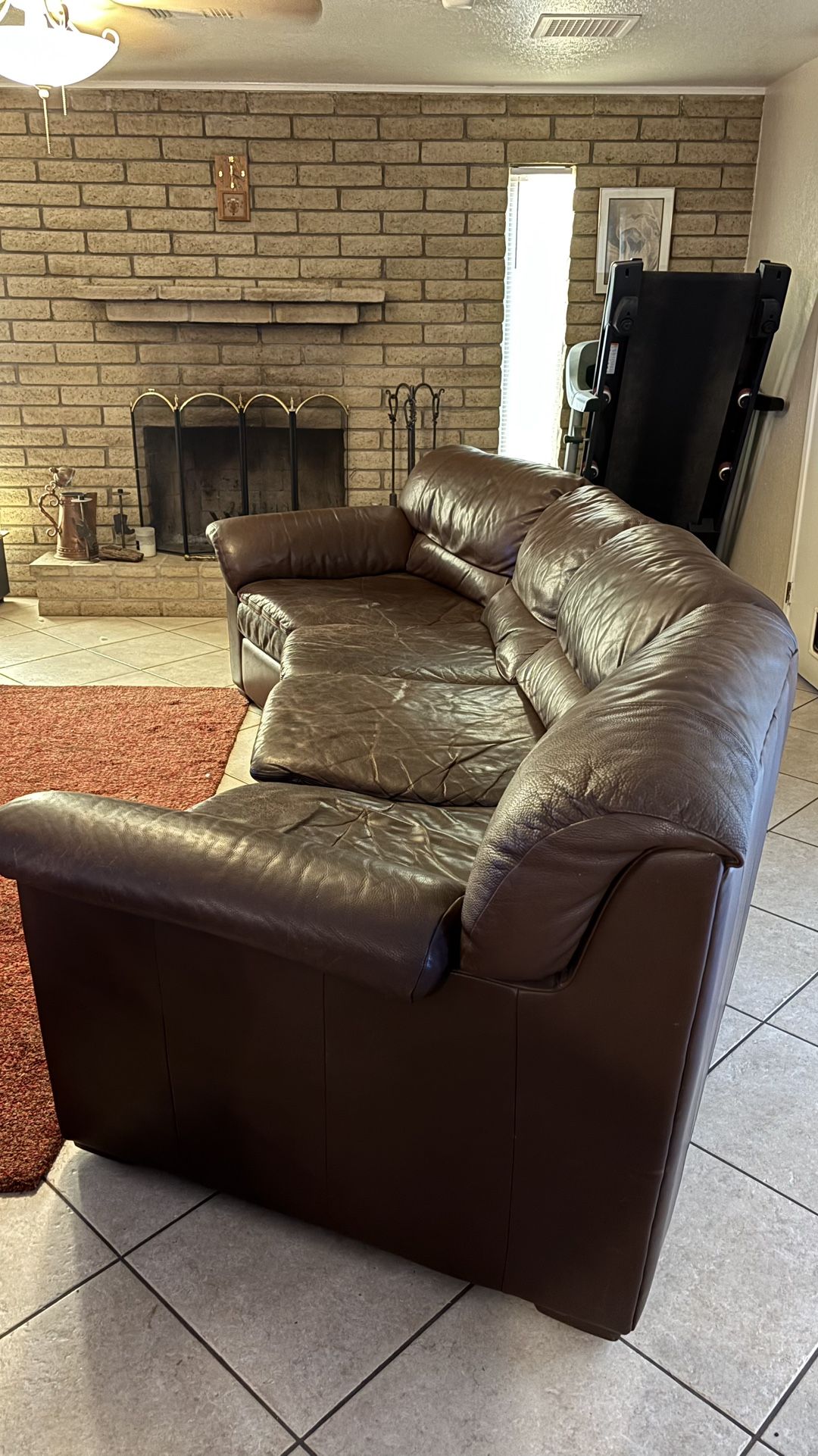 Arizona Leather Large Couch, Sofa, Deep, Lounge