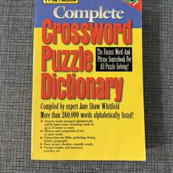 Complete Crossword Puzzle Dictionary 