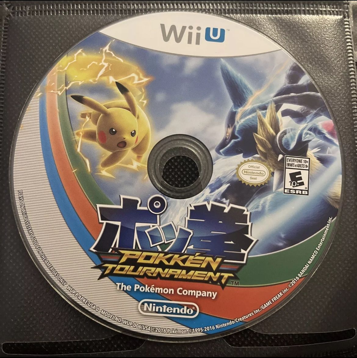 Pokkén Pokken Tournament (Nintendo Wii U, 2016) Game Disc Only Tested