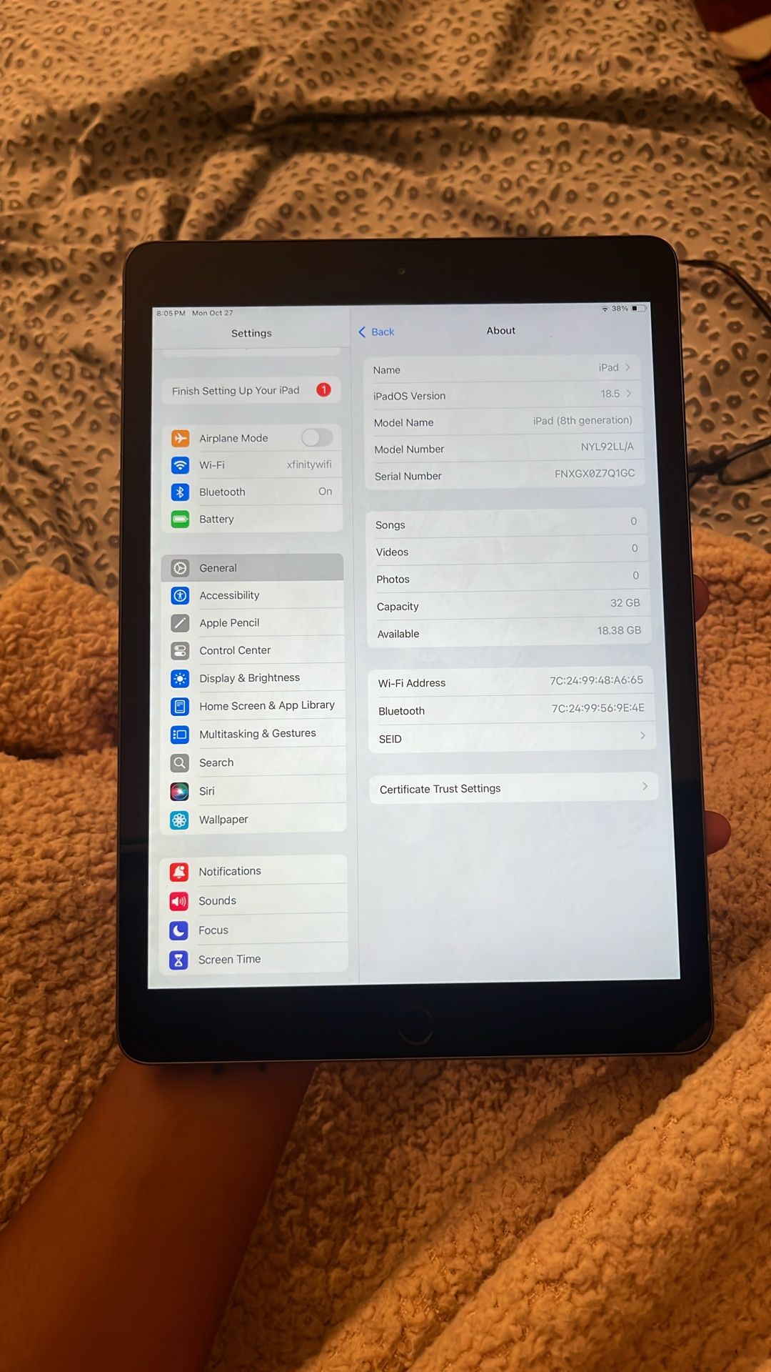 iPad Os18.5 Gen 8th