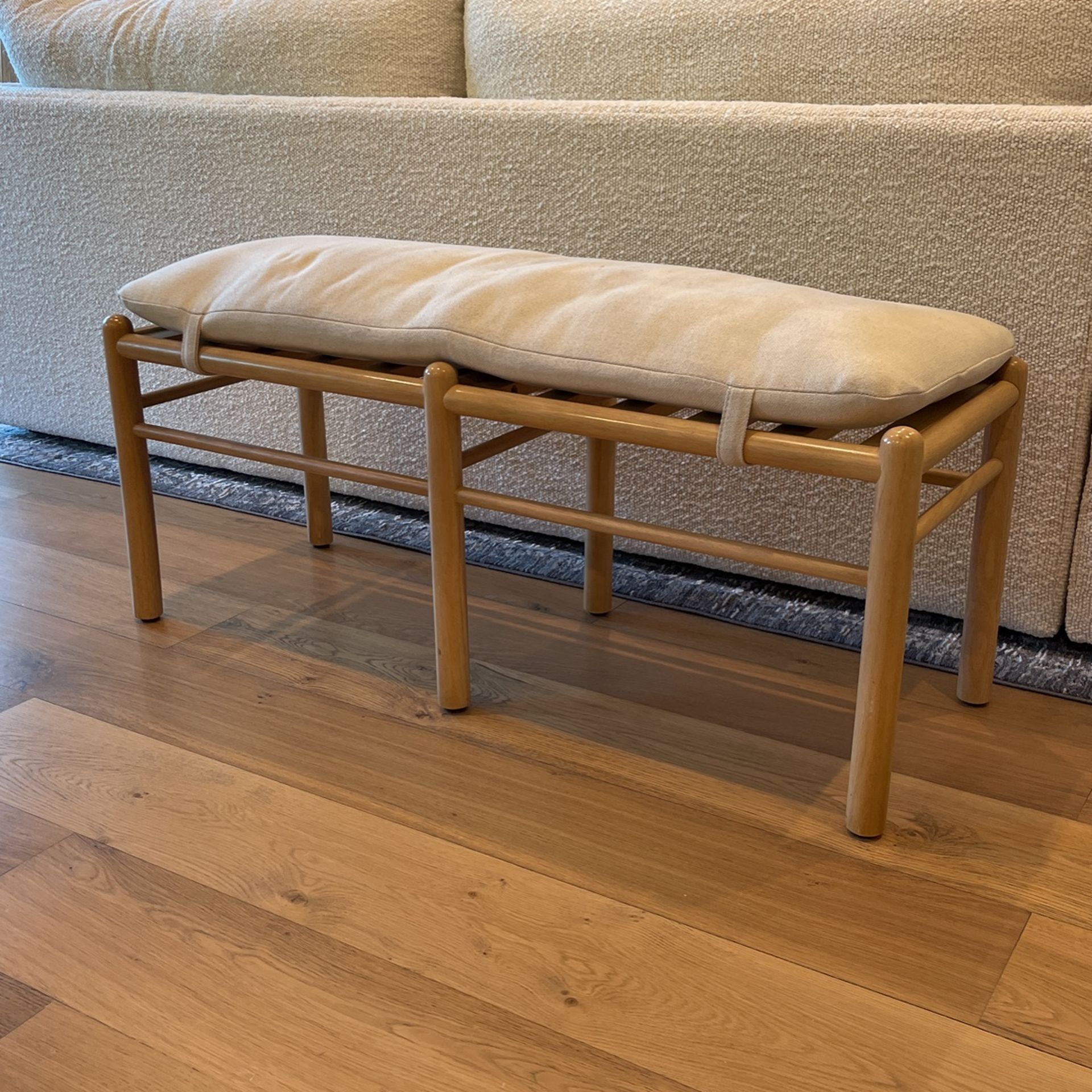Studio McGee Wood Bench With Cushion