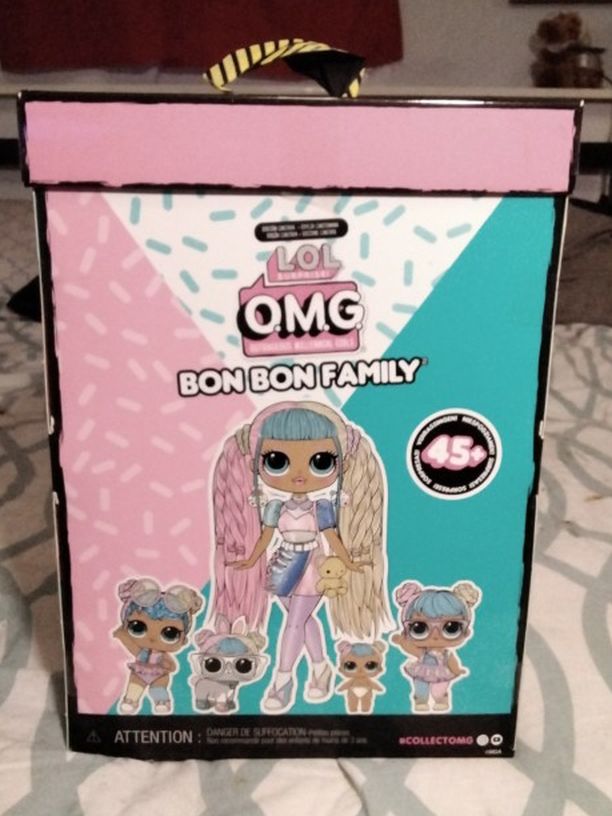 New In Box LOL OMG Bon Bon Family 45 + Surprises