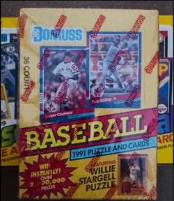 Donruss VINTAGE 1991 Baseball and Puzzle Cards 36ct Wax Packs. Brand New Sealed. SALE Only $20.00. Last Box Available