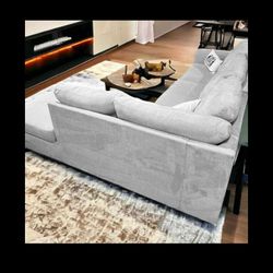 Gray Sectional Couch With Chaise Delivery Availabile 