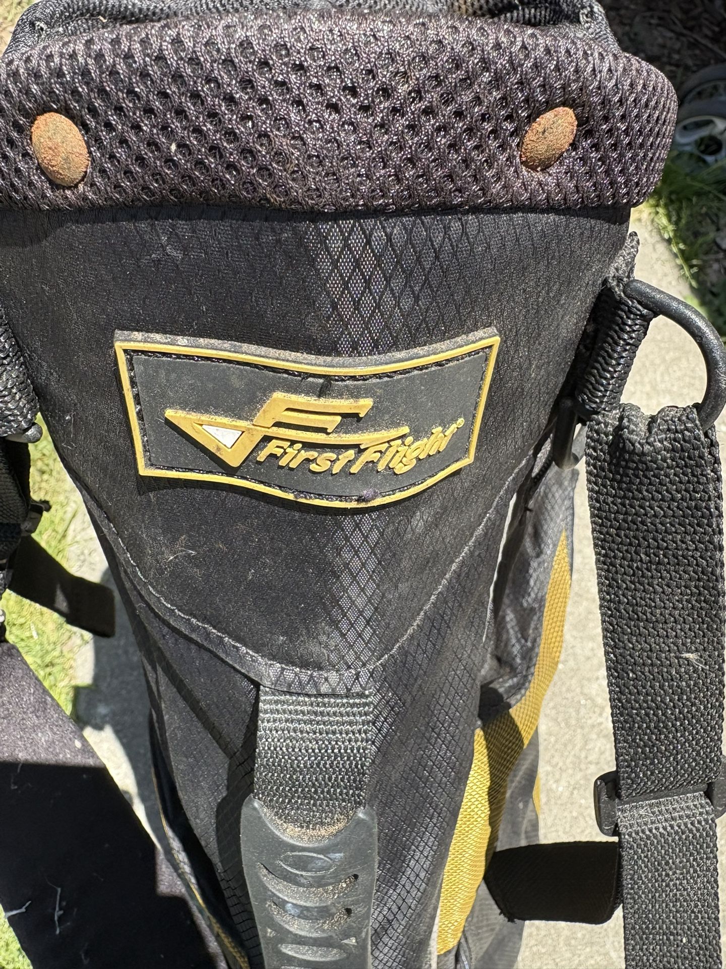 First Flight Golf bag - good condition, stand up straight with tripod stand legs- OBO