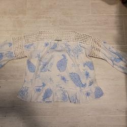 Blue And White Blouse 