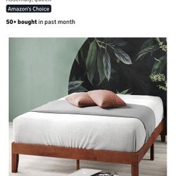 Zinus Cherry Wood Queen Platform Bed 