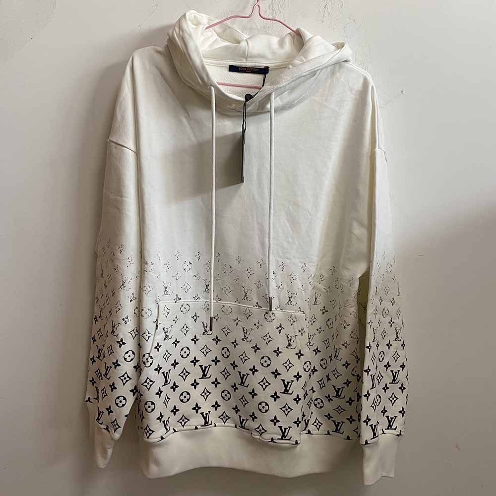 Louis Vuitton White Mens Logo Hoodie