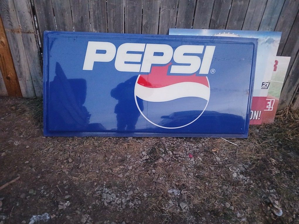 Plastic Pepsi Sign