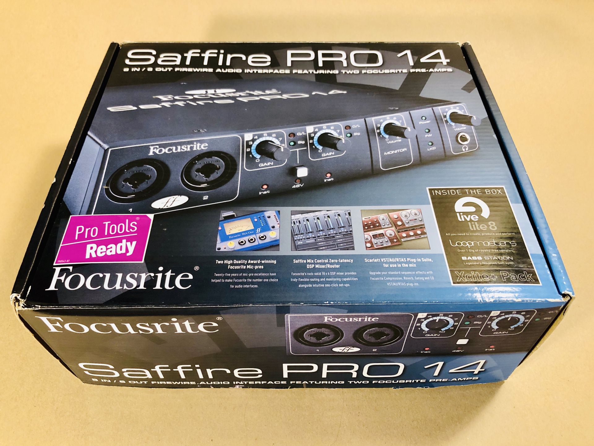 New Focusrite Saffire Pro 14 Audio Recording Interface.