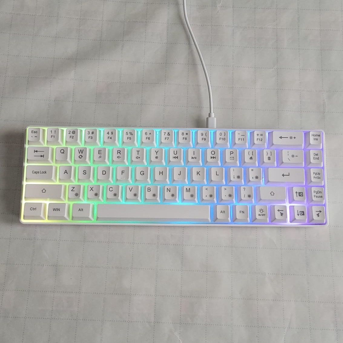 CORBOBO 60% RGB Gaming Keyboard – USB-C Wired, 68 Keys