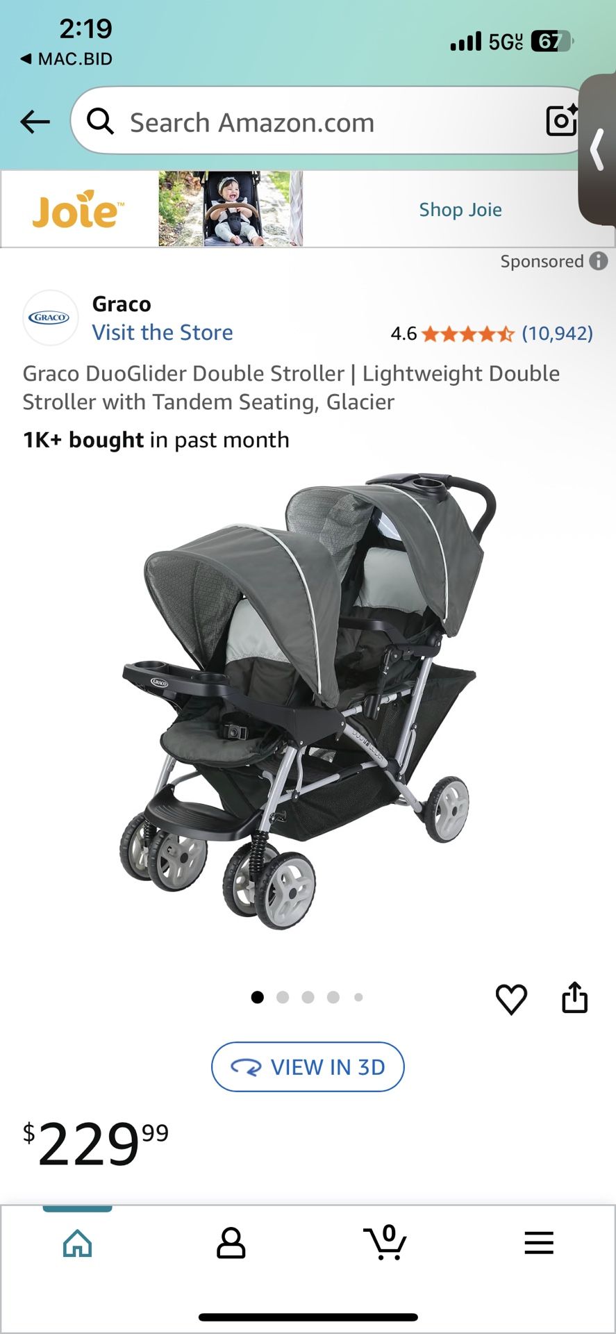 Graco Double Stroller 