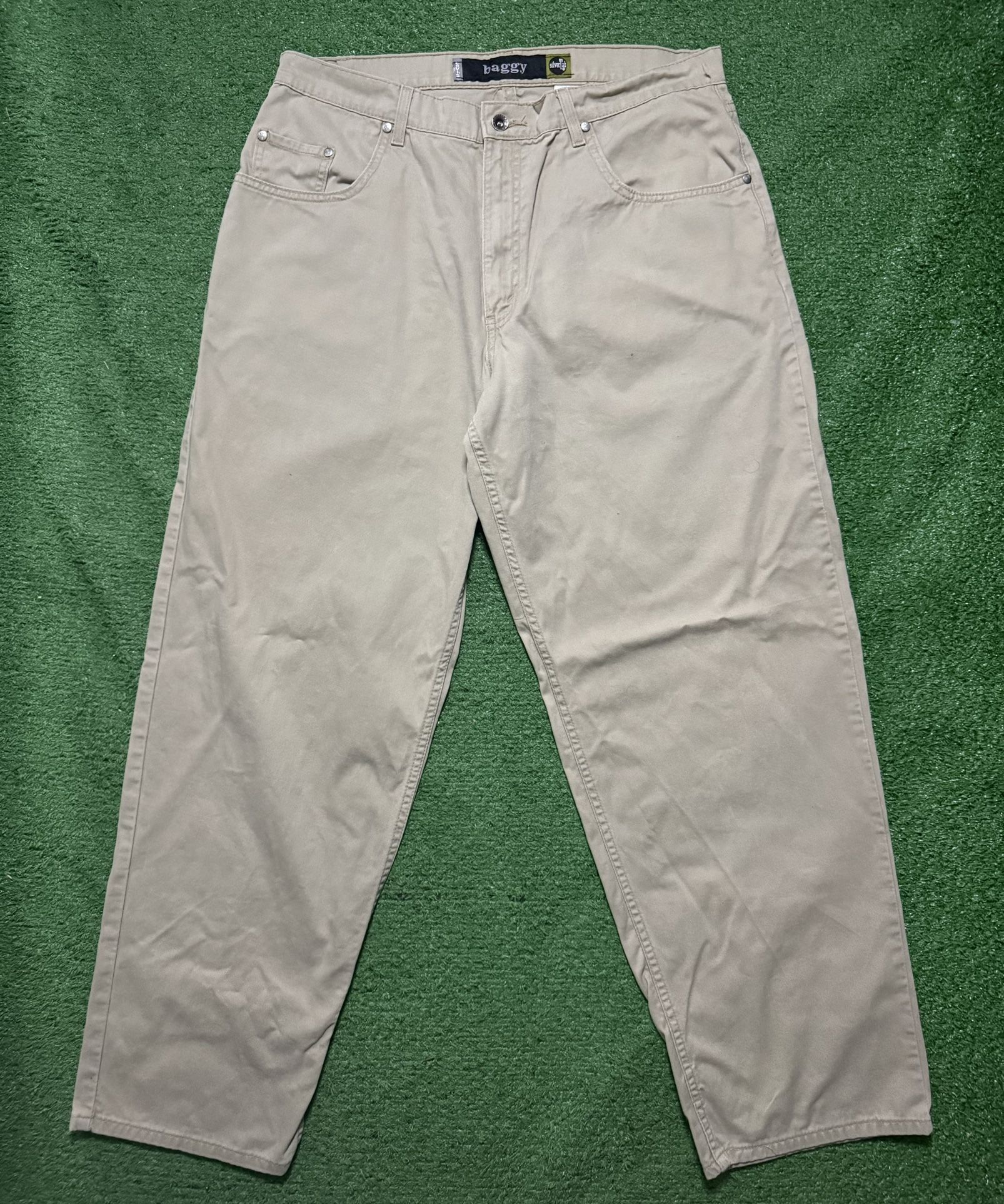 Vintage Levis Silver Tab Baggy Jeans Beige W36