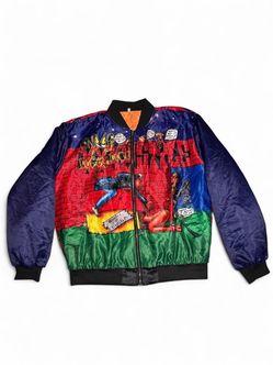 Y2K Snoop Dogg Doggystyle *DeadStock* Rare Light Weight Bomber Jacket Death Row Records made by legendary Karl Kan Hip Hop Gangster Rap - Size XL