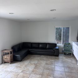 Very Nice Leather L Shaped Couch