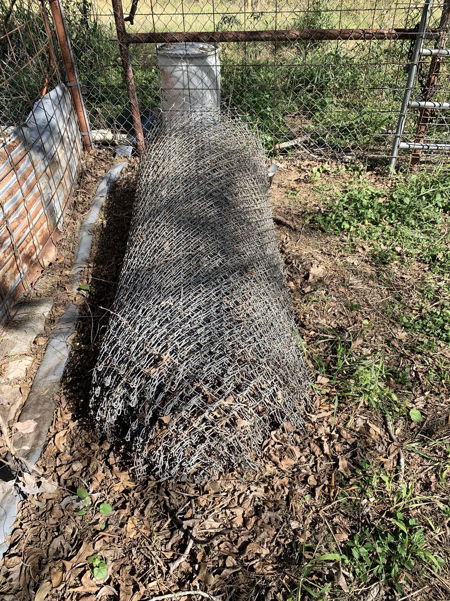 Galvanized Chain Link Fence Roll ~50 Feet