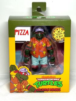 NECA TMNT Vacation Raphael Action Figure with Pizza & Accessories