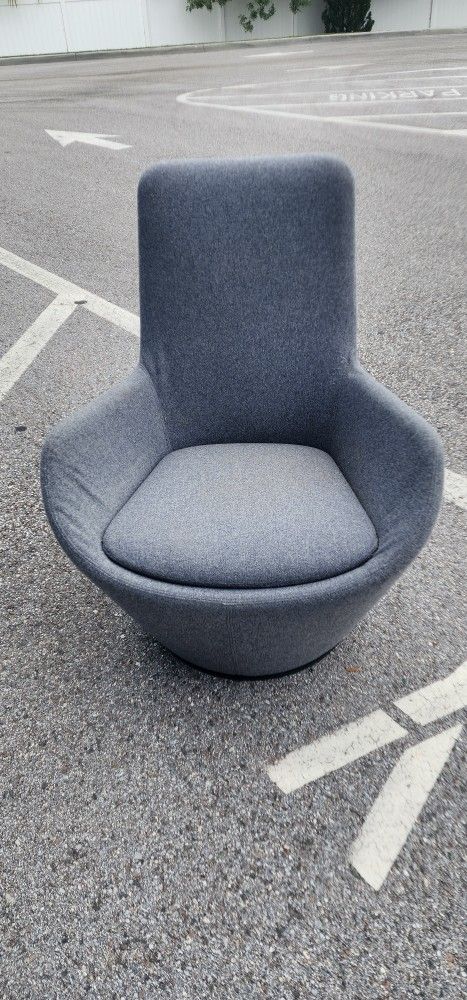 Swivel Lounge Chair And Over Sized Ottoman 