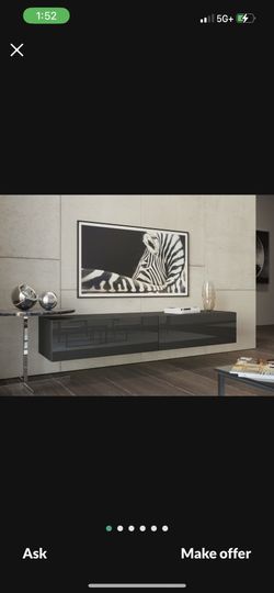 NEW TV Stand 70,87" Black High Gloss Media Console