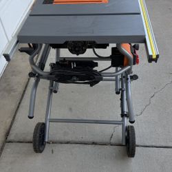 Ridgid 10” Miter Saw And A Ridgid 10” Table Saw