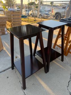 Set of 2 Side Table Plant Stands 29”