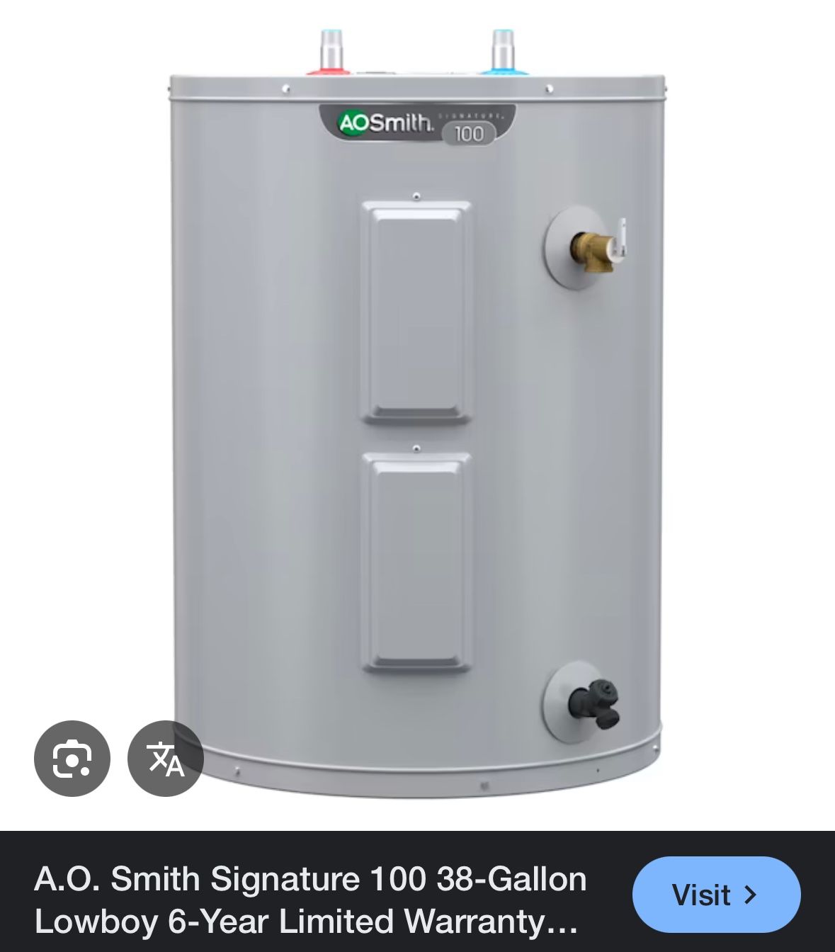 Water Heater 38 Gallons