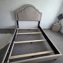 MUST GO!! QUEEN SIZE Platform Upholstered Bed Frame with Headboard