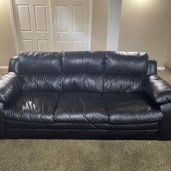 Two leather sofa and one chair