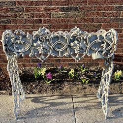 Vintage cast iron aluminum planter box