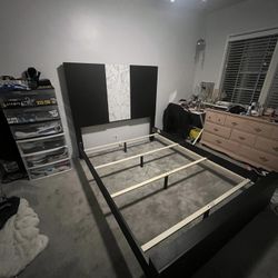 Queen Bed Frame with Mattress 