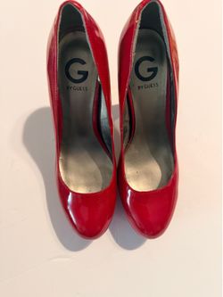 Guess Size 10 Red Patent  Leather Platform Heels
