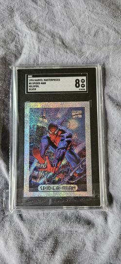 1994 marvel masterpieces Spiderman Holofoil SCG graded