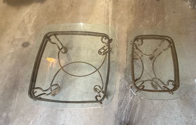 Metal Bronze Coffee Table & End Table