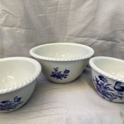 Vintage Pillivuyt Porcelain Mixing Bowls