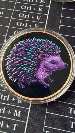 Copper Round 5 Oz Colorized Mystic Night Hedgehog