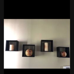 Boxes with candles