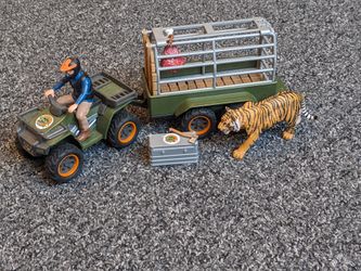 Schleich Quad/ATV with Trailer, Ranger and Tiger