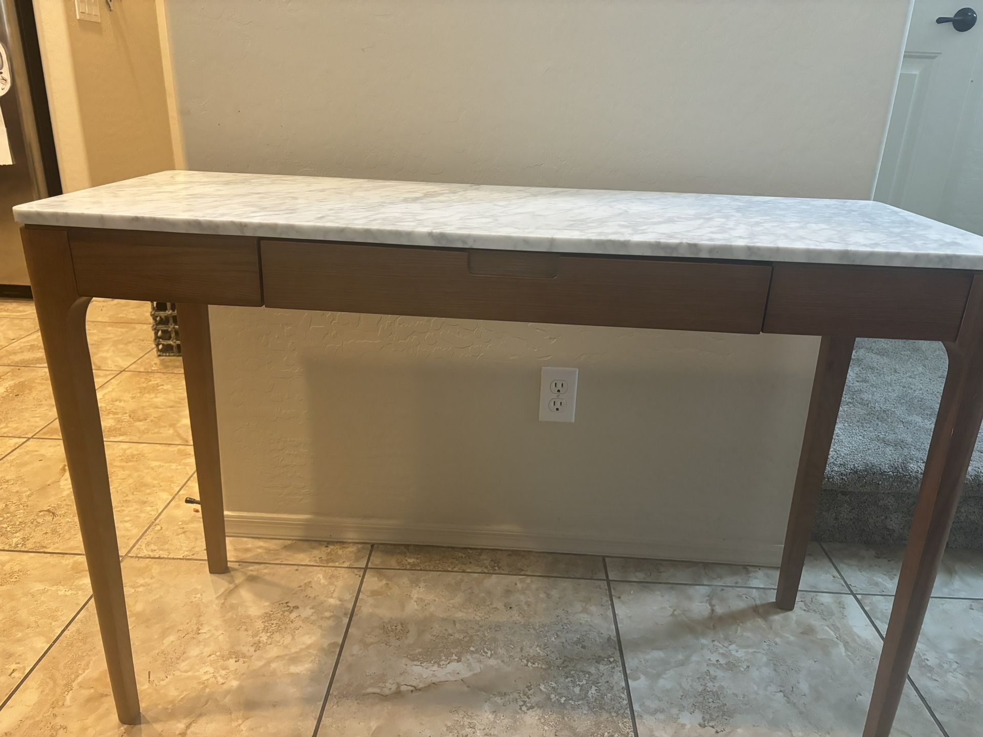 Marble Top Console/Entry Table With Drawer OBO 