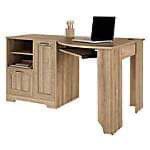 Corner Desk + Hutch- honey maple color