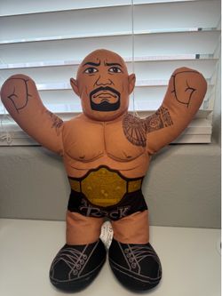2012 Mattel WWE The Rock Johnson 16" Brawling Buddies Talking Plush