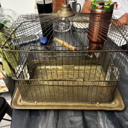 antique brass Hendryx bird cage