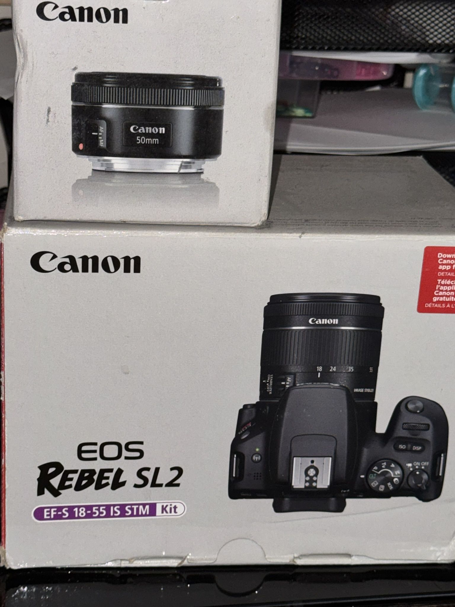 Canon Eos Rebel Sl2 50mm Prime lens