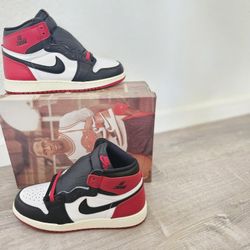 Air Jordan 1 Retro OG High Black Toe Reimagined Sz. 7y