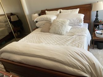 Ethan Allen Brown Bed Frame 