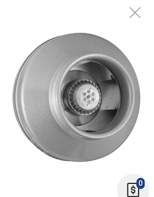 8in. inline fan extractor vortex