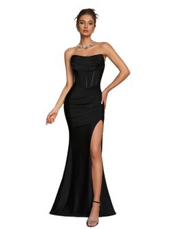 Long black Elegant Dress