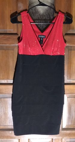 Woman’s Red & Black Dress $10