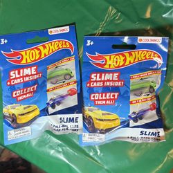 2 Hot Wheels Slime + Car Blind Bag NIP
